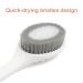uxcell Gray Exfoliating Massager with Long Wooden Handle - Ideal for Dry Brushing and Shower - Buy Online on GoSupps.com