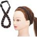 Braided Hair Band Plaited Headband Elastic Stretch Wide Plaited Braids Braided Headband Synthetic Hairpiece Chunky Braided Headband Trendy Girls Women Small- Dark Brown - Buy Online on GoSupps.com