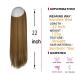 22 Ginger Brown Mix Bleach Blonde Straight Halo Hair Extension - Heat Resistant Synthetic Fiber - 4.4 Oz - No Clip - OMRREAT - Buy Online on GoSupps.com