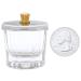 Beauticom Crystal Glass Dappen Dish Set - 4 Pieces Octagon Shape with Stainless Steel Lid for Acrylic Nail Dip Powder, Monomer, and Polish Remover - Buy Online on GoSupps.com