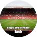 Old Trafford Pitch and Name Man Utd Personalised 7.5 inch Round PRECUT Edible Icing Personalized Cake Topper Decoration Birthday - Buy Online on GoSupps.com