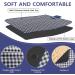 Large Sandproof Waterproof Picnic Blanket 80x57 for Outdoor Beach Park Grass Hiking - Dark Blue Grid Pattern - Buy Online on GoSupps.com