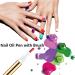 3ml Empty Nail Oil Pen with Brush - Twist Pen for Tooth Whitening, Gel Lip Gloss, Eyelash Growth - Golden 6PCS - Buy Online on GoSupps.com