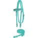 Majestic Ally Turquoise Nylon Padded Browband Headstall with Reins - Full Size - Buy Online on GoSupps.com