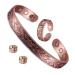 NSJDDWN Magnetic Bracelet Ring Earrings Set for Women Lymph Detox Magnetic Bracelet Lymphatic Drainage Ring Acupressure Earrings