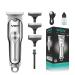 Aniuge Professional Hair Clippers Mens Hair Clipper Beard Trimmer Hair Trimmer for Men Cordless Clippers Professional Barbers Grooming Kit Rechargeable Silver