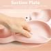 Silicone Toddler Feeding Set with Suction Plate, Bowl, Sippy Cup, Bib & Spoon - Easy Clean Baby Weaning Set (Light Pink Y22) - Buy Online on GoSupps.com