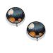 (Halloween Moon Bat Pumpkin) Round Pill Box 3 Compartment Pill Box Mini Decorative Pocket Purse Portable Travel Medicine Tablet Vitamin Holder Organizer Pill Case