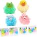 Beavorty 4Pcs Animal Shaped Bath Flower Shower Sponge Loofah - Cute Scrub Balls for Kids & Adults - Soft Bath Pouf Scrubber for Gentle Cleansing - Buy Online on GoSupps.com