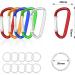 3 Small Aluminum Carabiner Hooks - D-Ring Clips with Spring Snappy Hooks for Key Rings - 10 Pack - Buy Online on GoSupps.com