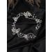 Deniferymakeup Bride Wedding Hair Vine Rhinestone Headband Pearl Bridal Headpiece Pearl Hair Accessories for Women and Girls (Silver) - Buy Online on GoSupps.com