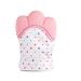 Funky Planet Baby Bite Glove & Bandana Bib - Safe Teething Toy for Infants - Silicone Rustling Gear for Dental Aid - Pink - Buy Online on GoSupps.com