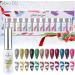 Gel Liner Nail Polish 12 Colors Kit for Hook Painting Shiny Varnish Platinum NAI Art for Christmas - (Color: 1-12) - Buy Online on GoSupps.com