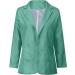 oelaio 2023 Fall Thin Blazers Women Work Office Jacket Charming Suit Coat Slim Fit Long Cardigans Business Casual Clothes Dark Green Medium - Buy Online on GoSupps.com
