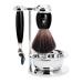 M HLE VIVO 4-Piece Black Fiber Brush 5-Blade Razor Luxury Shaving Set