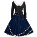 Hanxiulin Women's fashion Christmas Christmas dress sexy party clothes hooded tops hoodover dress oversize long -sleeved hooded hoodover sweatshirts dress autumn winter dark blue m