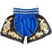 SiamKick Classic Muay Thai Shorts - High Grade MMA Fight Clothing for Men and Women - Large Blue Bodhi - Buy Online on GoSupps.com