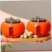 STOBAZA Persimmon Ruyi Jar Decor for Home Car Ornaments Organic Fruit Ceramics Snack Persimmon Fruit Office As Shown-1 8.8X7.8CM - Buy Online on GoSupps.com