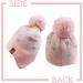XIAOHAWANG Knitted Baby Hat - Winter Beanie with Fleece Lining for Toddler Kids (4-7 Years) - Pink Heart Pompom Hat - Buy Online on GoSupps.com