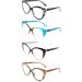 Shop 4PC Cat Eye Reading Glasses for Women | Blue Light Blocking Flexible Spring Hinges Anti-Glare | Fashionable 1.5x Magnification - Buy Online on GoSupps.com