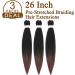 3 Packs/Lot EZ Braid 26 inch Professional Pre Stretched Braiding Hair Yaki Texture Braiding Hair for Crochet Hair Braids Long Free Synthetic Fiber Hair Extensions (#T1B/30) 26 Inch (Pack of 3) #T1B/30 - Buy Online on GoSupps.com