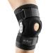 DocBraces Hinged Knee Brace for Knee Pain Adjustable Compression Knee Support Brace for Men & Women Open Patella Knee Wrap for Swollen Meniscus Tear ACL PCL Joint Pain Relief Injury Recovery X-Large Black