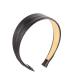Faux leather hairband headband hair chains headband headpiece hair accessory - black 1 piece (1 pack)