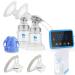 Bellababy Double Electric Breast Feeding Pumps with 21mm 24mm 27mm Flanges Touch Screen Pain Free Strong Suction 4 Models 9 Levels Strength (24MM-with 3 Flanges)