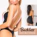 Women's Backless Shapewear Bodysuit - Seamless Plunge Bra & Thong for Backless Dresses | Black, X-Large - Buy Online on GoSupps.com