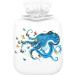 NAANLE Watercolor Butterfly & Octopus Heat Bottle - 1L Hot Water Bottle for Pain Relief Bed Warmth & Cold Therapy - Buy Online on GoSupps.com