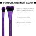 MODA Perfect Pairs Insta-Glow Makeup Kit with Contour and Highlight Brushes - Purple - Buy Online on GoSupps.com