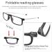 Folding Reading Glasses - Foldable Portable Readers For Men Women With Case 2 Pairs 1.75 (Black black) 1.75 x - Buy Online on GoSupps.com