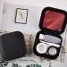 Portable 2-Part Contact Lens Box - Reusable Plastic Container for Travel - Cute Black Contact Lens Holder Set - Buy Online on GoSupps.com