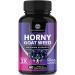 Horny Goat Weed Maximum Strength 1560mg for Men and Women, Supports Natural Desire, Stamina and Strength with Maca Root, L-Arginine, Saw Palmetto, Ginseng and Tongkat Ali, Best Energy - 60 Capsules 60 Count (Pack of 1)