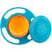 Jzhen Baby Bowl - 360 Gyroscopic Spill-Free Bowl for Toddlers & Babies (Blue & Orange) - Anti-Spill Lid Included Ideal for International Shipping - Buy Online on GoSupps.com