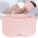 Hilph Cotton Sleep Mask Blackout for Side Sleeper Sleeping Eye Mask for Women Men with Wide Adjustable Headband Soft Pressureless Eye Cover with Earmuffs for Night Shift Nap Travel (Pink)