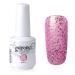 Vishine Soak-off Gel Polish Lacquer Nail Art UV LED Manicure Varnish 15ml Glitter Light Pink(301) #301