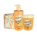 Victoria's Secret PINK Honey Ginger Gift Set - Body Lotion and Body Scrub with Sponge & Soap Tray Brown
