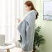 Warm Shoulder Shawl Cape Spring and Autumn Warm Soft Flannel Blanket Wearable Shawl Cape Napping Shawl Blanket for Women Blue 85*120cm - Buy Online on GoSupps.com