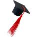 Fukamou Graduation Hat Hair Clip Doctoral Hat Headband - 3D Graduation Hat Hairpins Dress up Photo Decoration Supplies for Graduation Red - Buy Online on GoSupps.com