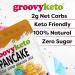Groovy Keto Pancake & Waffle Mix | Low Carb, Sugar-Free, High Protein & Fiber | Diabetic Friendly Alternative to Sweet American Style Pancakes - 240g - Buy Online on GoSupps.com