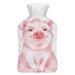 Pig Cute Hot Water Bottle With Cover Plush Bed Bottle Hand Warmer For Adults And Children 26.5X15.3cm