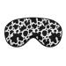 White Milk Cow Print Sleep Mask for Women Adjustable Sleeping Eye Shades Cover with Elastic Strap