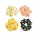 4 pieces pineapple printed hair tie elastic hair tapes hair tie ties tie ropes ponytail holder hair bobbles hair accessories for women girls color random