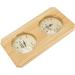 Premium 2 in 1 Sauna Thermometer Hygrometer - Gold Plate Wood & Copper Design for Indoor Use | International Shipping - Buy Online on GoSupps.com