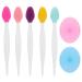 JUOPZKENN Silicone Exfoliating Lip Brush Silicone Facial Cleansing Brush Silicone Face Pore Cleaner Face Nose Lip Exfoliating Brush Set for Home Gift