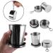 Stainless Steel Camping Mug Folding Cup Portable Outdoor Travel Collapsible Cup - Large Size (250ml) with Keychain - Pack of 1 - Buy Online on GoSupps.com