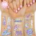 xo  Fetti Disco Birthday Party Temporary Tattoos - 48 Iridescent Foil Pcs | Birthday Girl Party Decorations  Dancing Queen  70s Groovy Party