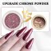 Rose Gold Chrome Nail Powder - Long Lasting Glitter for Mirror Effect Nails - Metallic Pigment Powder for Pink Champagne Chrome Nails - Easy to Use - 2 Jars Included - Buy Online on GoSupps.com