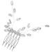 minkissy Small Side Comb Wedding Hair Accessories Tiara Wedding Hair Comb Hair Accessories for Wedding Bridal Hair Side Comb Bride Rhinestones Zinc Alloy Little Plum Blossom